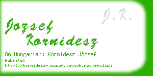 jozsef kornidesz business card